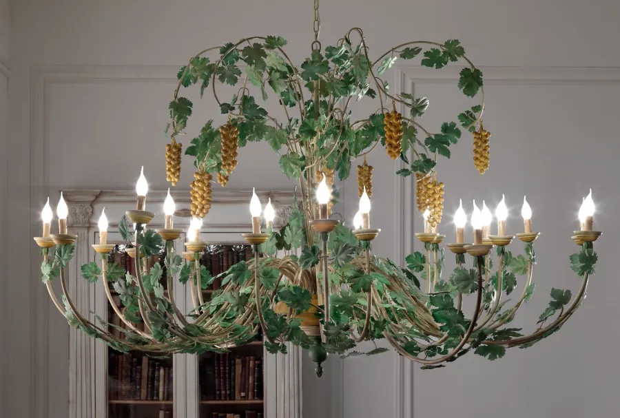obrazek 1 Gustowny żyrandol zdobiony winogronami - Euro Lamp Art