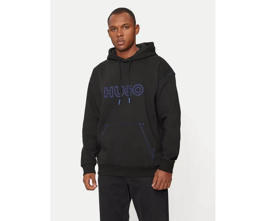 obrazek 1 Hugo Bluza Nitlogohood 50521697 Czarny Regular Fit HUGO
