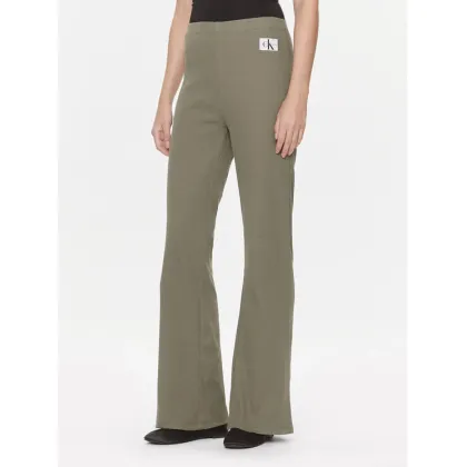 Zdjęcie Calvin Klein Jeans Spodnie materiałowe J20J222598 Zielony Straight Fit