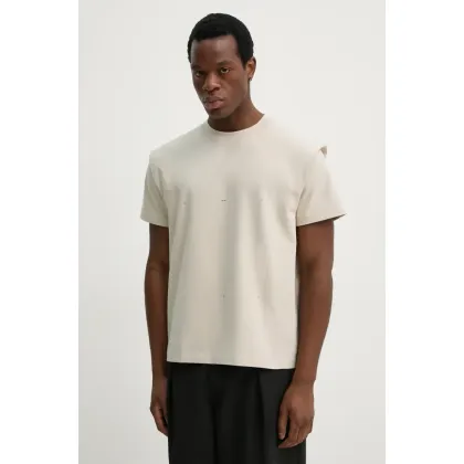 Zdjęcie Heliot Emil t-shirt męski kolor beżowy PRESS25_M_09_089_ST18_CO