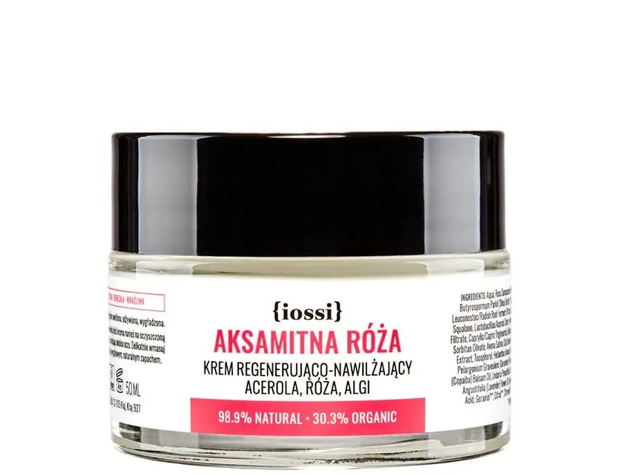 obrazek 1 Iossi Aksamitna Róża Regenerująco-nawilżający krem z acerolą, różą i algami  50 ml