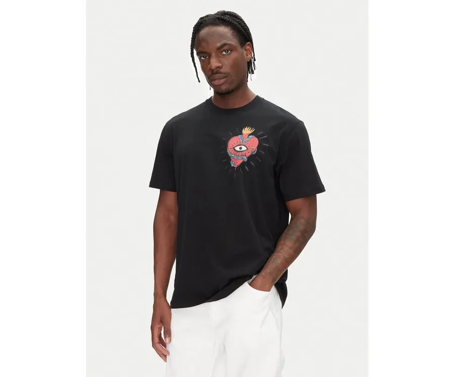 obrazek 1 Just Cavalli T-Shirt 78OAHE07 Czarny Regular Fit