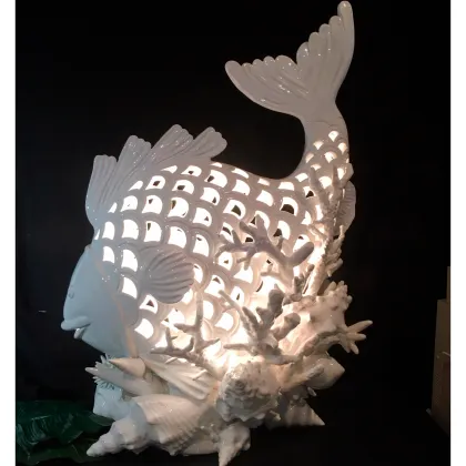 Zdjęcie Włoska lampa w kształcie morskiej ryby