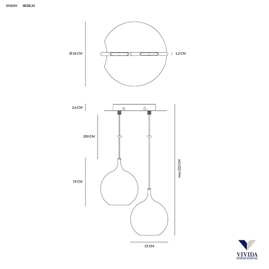 obrazek 3 Oryginalna lampa wisząca Smash 2