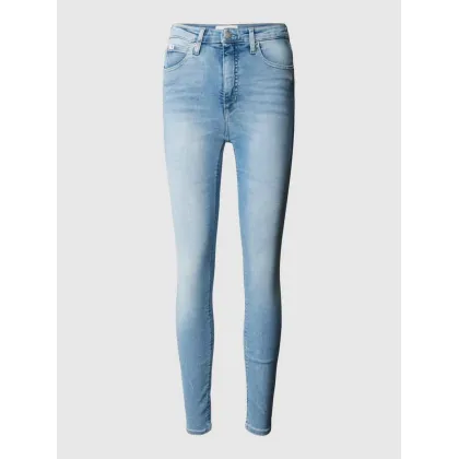 Zdjęcie Jeansy o kroju super skinny fit z naszywką z logo
