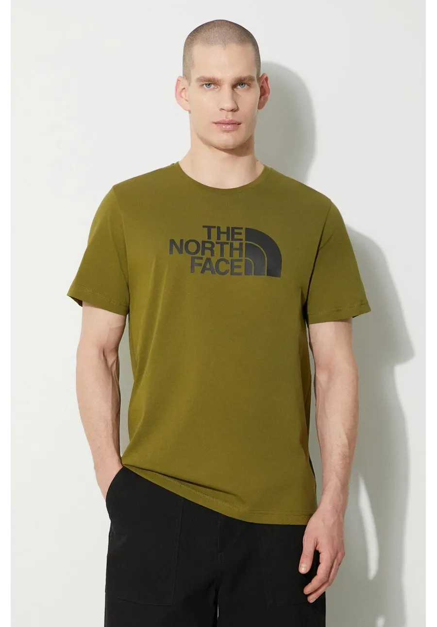 obrazek 1 The North Face t-shirt bawełniany M S/S Easy Tee męski kolor zielony z nadrukiem NF0A87N5PIB1