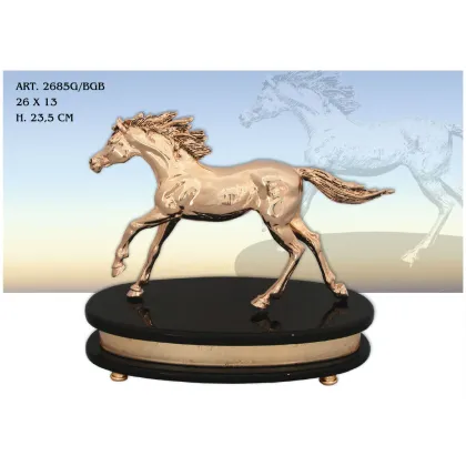 Zdjęcie Galopujący koń na okrągłej podstawie