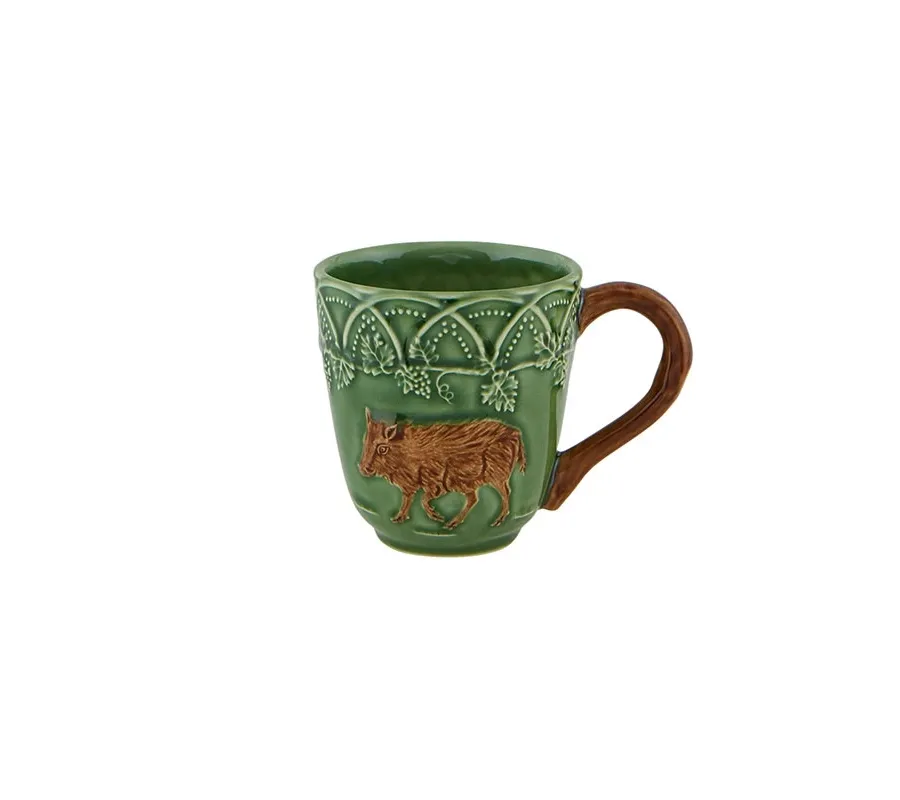 obrazek 1 Niecodzienny ceramiczny kubek z portretem dzika - Bordallo Pinheiro