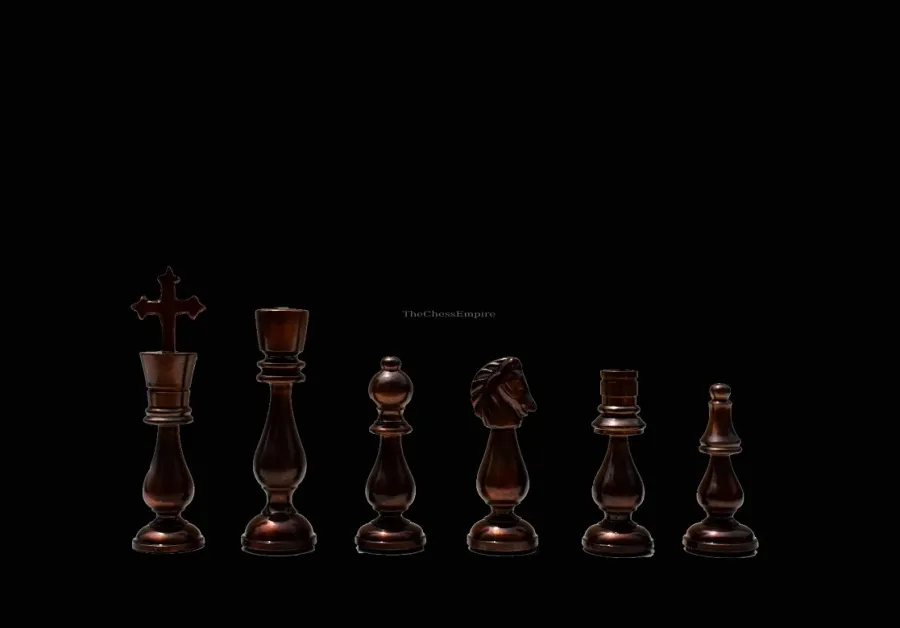 obrazek 5 Luksusowy stół szachowy z mosiężnymi figurami - The Chess Empire