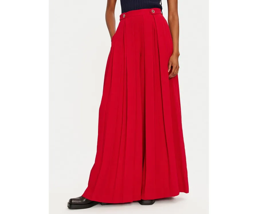 obrazek 1 TWINSET Spodnie palazzo 242TT2172 Czerwony Wide Leg