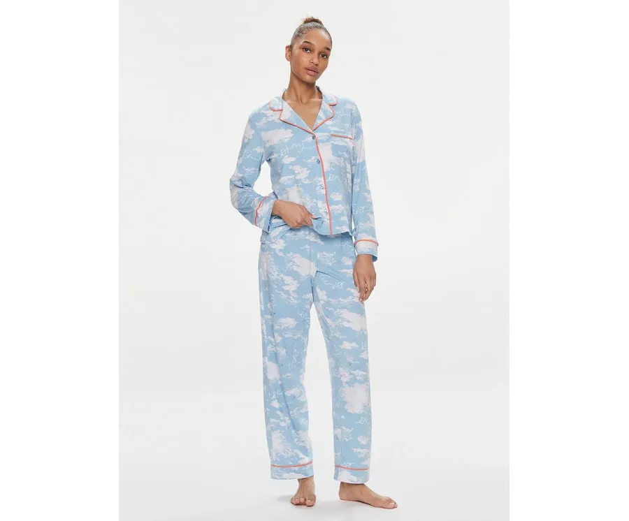 obrazek 1 DKNY Piżama YI80003 Błękitny Regular Fit