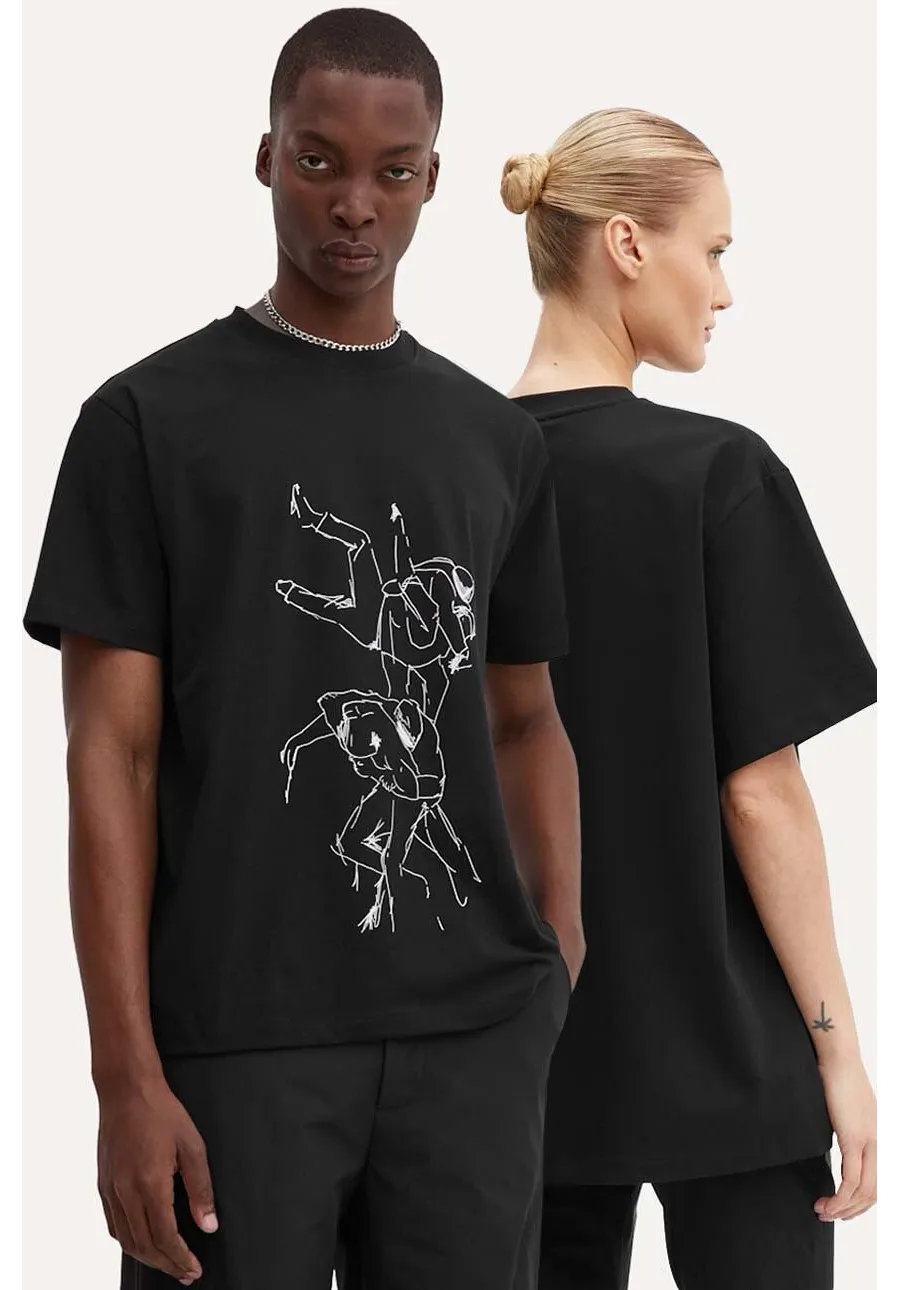 obrazek 1 Heliot Emil t-shirt kolor czarny z nadrukiem M.09.125.BLK01
