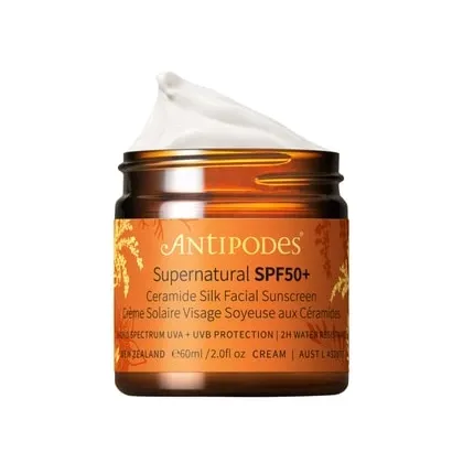 Zdjęcie Antipodes Supernatural SPF50+ Ceramide Silk Facial Sunscreen Krem do opalania 60 ml