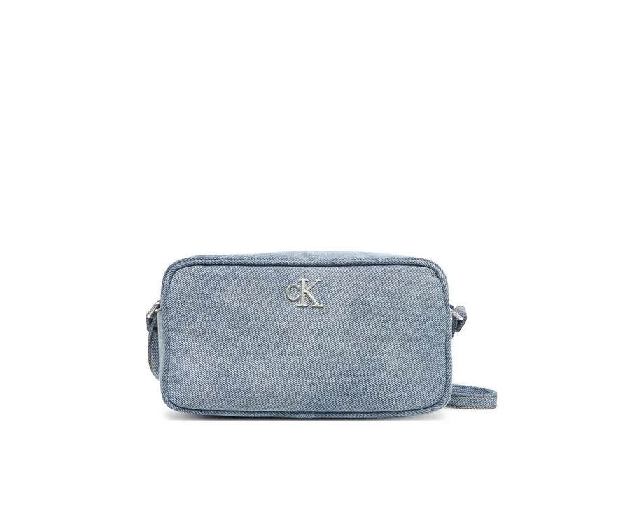 obrazek 1 Calvin Klein Torebka Denim Ew Double Zip Camera Bag LV04F3226G Błękitny