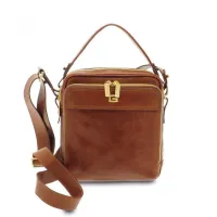 Picture Exclusive men's leather shoulder bag - Giudi