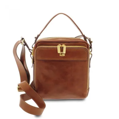 Zdjęcie Ekskluzywna skórzana torba męska na ramię - Giudi