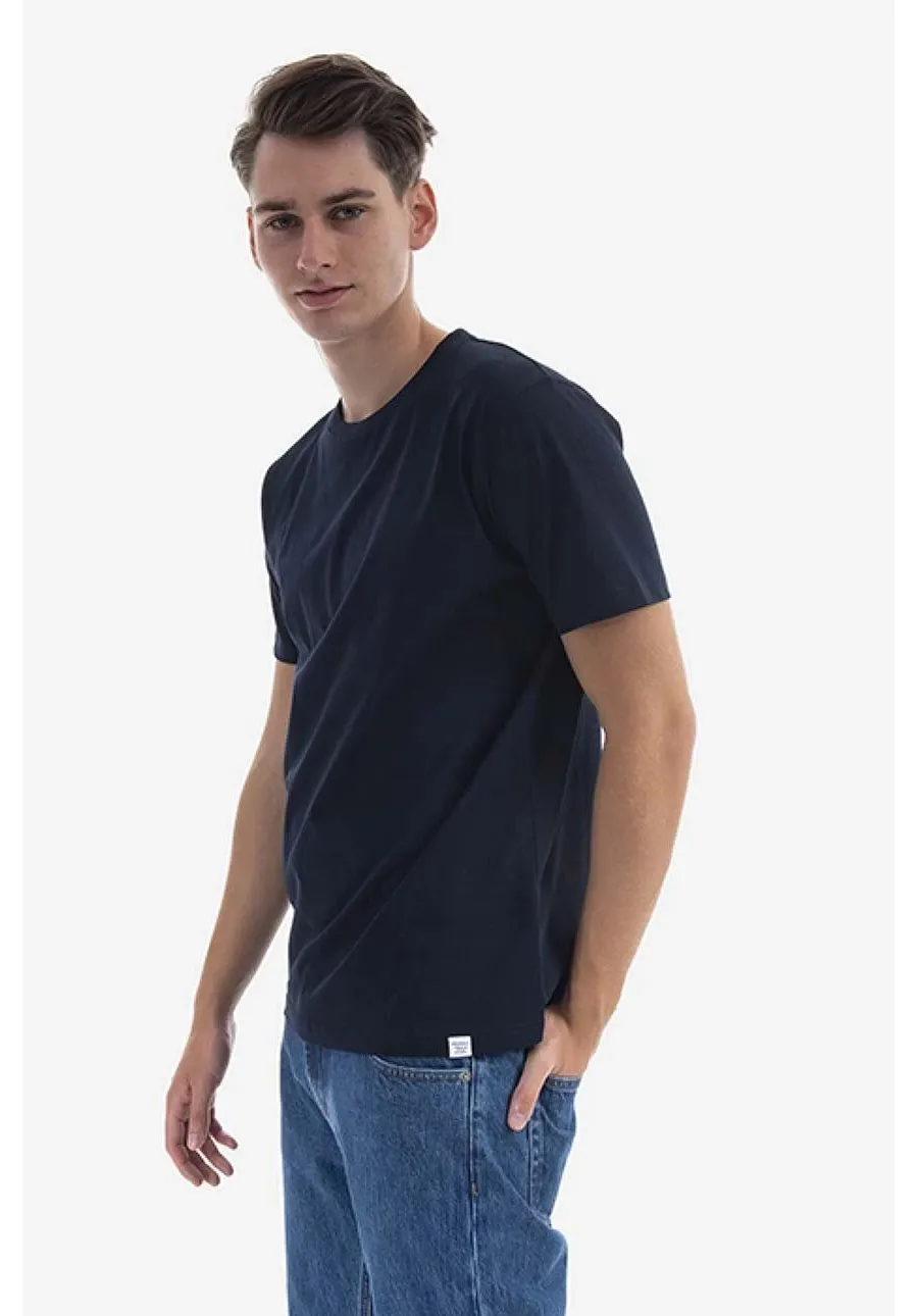 obrazek 1 Norse Projects t-shirt bawełniany Niels Standard SS kolor granatowy gładki N01.0559.7004-7004