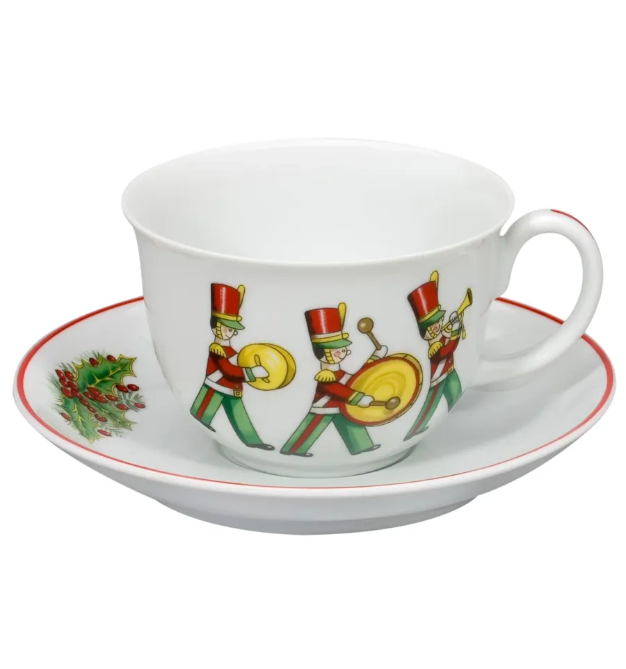 obrazek 4 Porcelanowy zestaw 6 filiżanek do herbaty ze spodkami ze świątecznej kolekcji Christmas Magic - Vista Alegre
