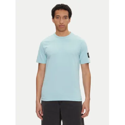 Zdjęcie Calvin Klein Jeans T-Shirt J30J323484 Błękitny Regular Fit