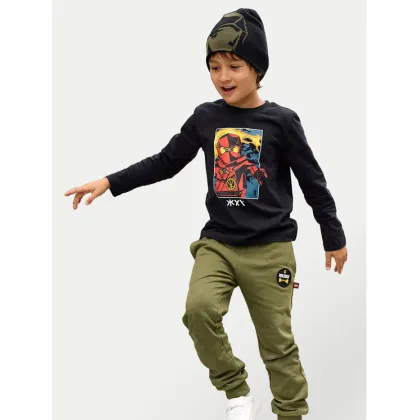 Zdjęcie LEGO Spodnie dresowe Ninjago 12011289 Zielony Regular Fit