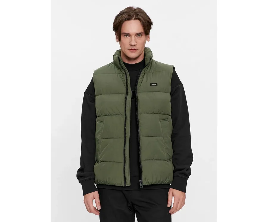 obrazek 1 Calvin Klein Bezrękawnik Crinkle K10K110334 Zielony Regular Fit