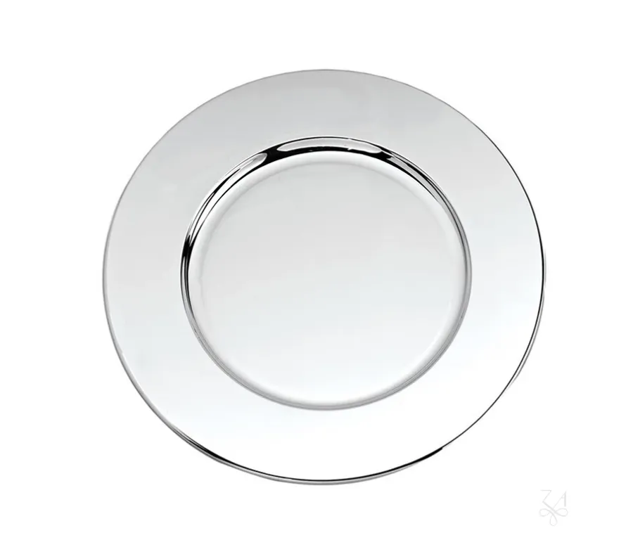 obrazek 1 Platerowany srebrem nowoczesny okrągły talerz - Zaramella Argenti