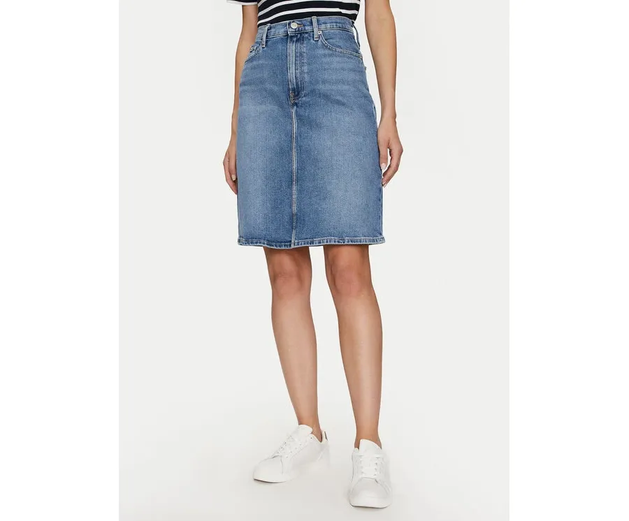 obrazek 1 Tommy Hilfiger Spódnica jeansowa Melany WW0WW42881 Niebieski Regular Fit