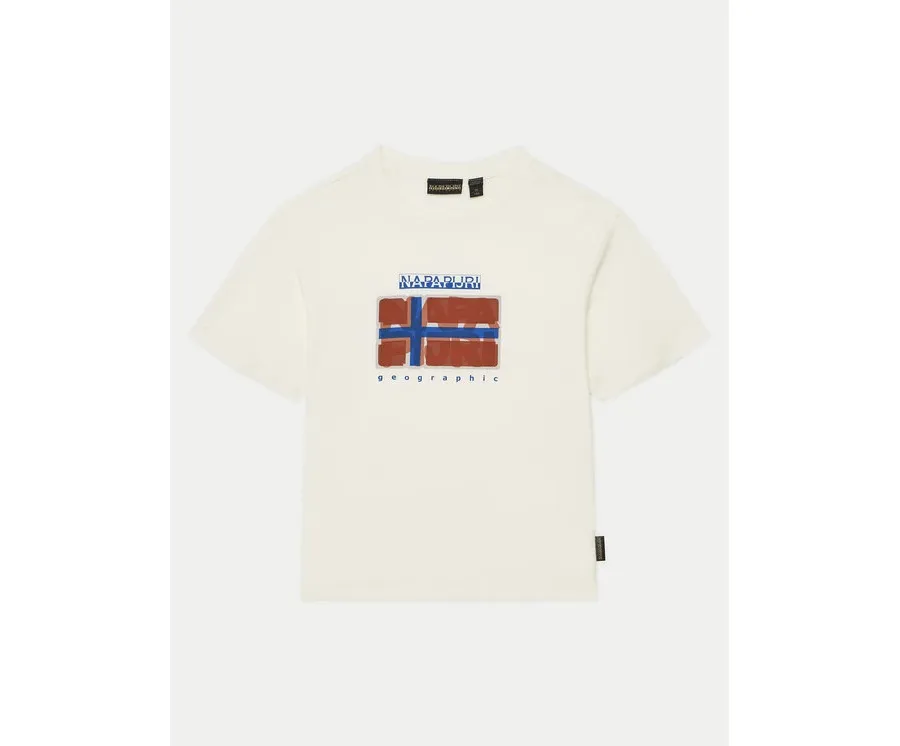 obrazek 1 Napapijri T-Shirt S-Sella NP0A4IGX S Écru Regular Fit