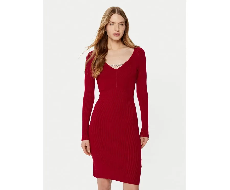 obrazek 1 Guess Sukienka dzianinowa W5RK07 Z2YJ2 Czerwony Regular Fit