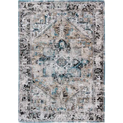 Zdjęcie Elegancki beżowo niebieski dywan klasyczny - GOLDEN HORN BEIGE 8708