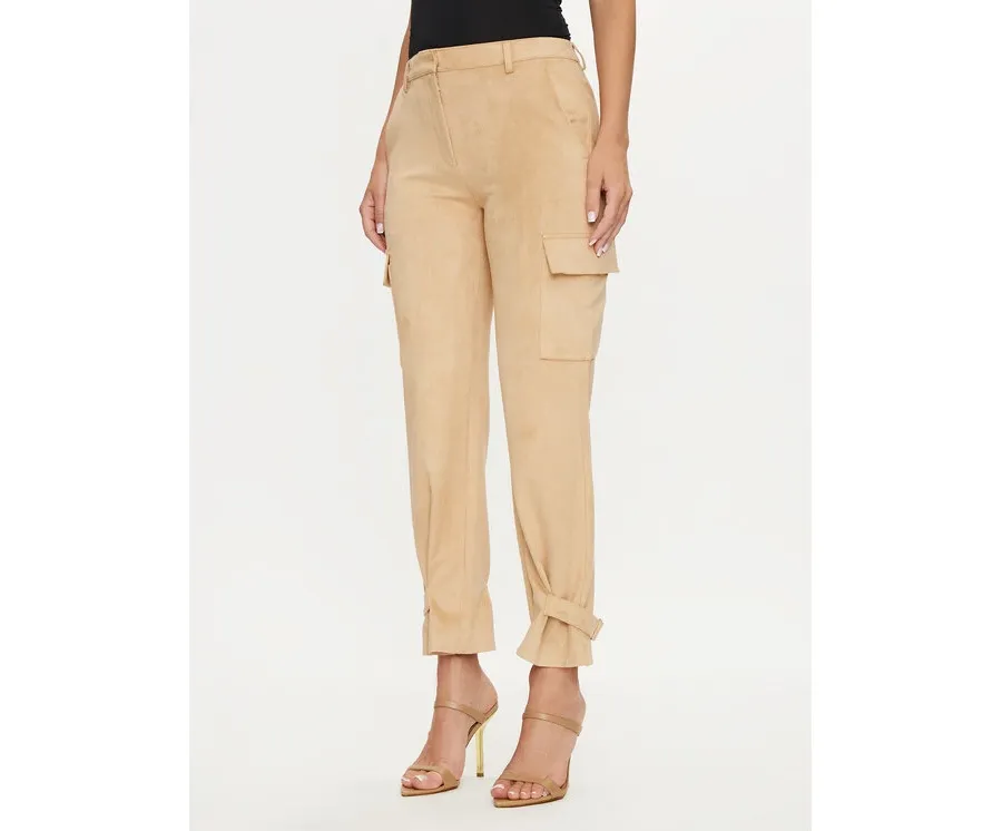 obrazek 1 Guess Spodnie materiałowe New Marzia W4YB08 WE0L0 Beżowy Relaxed Fit