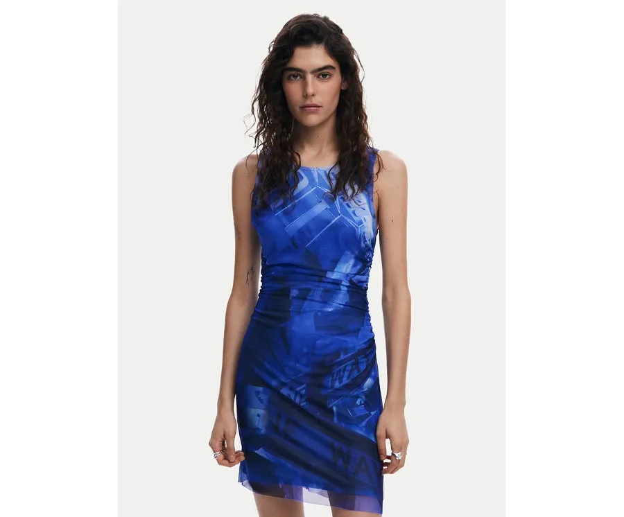 obrazek 1 Desigual Sukienka codzienna Bratislava 25SWVK47 Niebieski Slim Fit