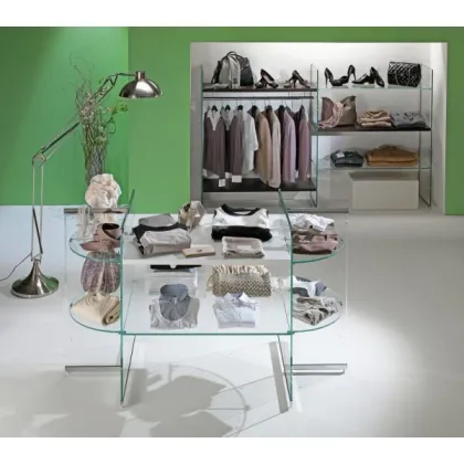 Picture Classic free-standing storefront with rounded sides