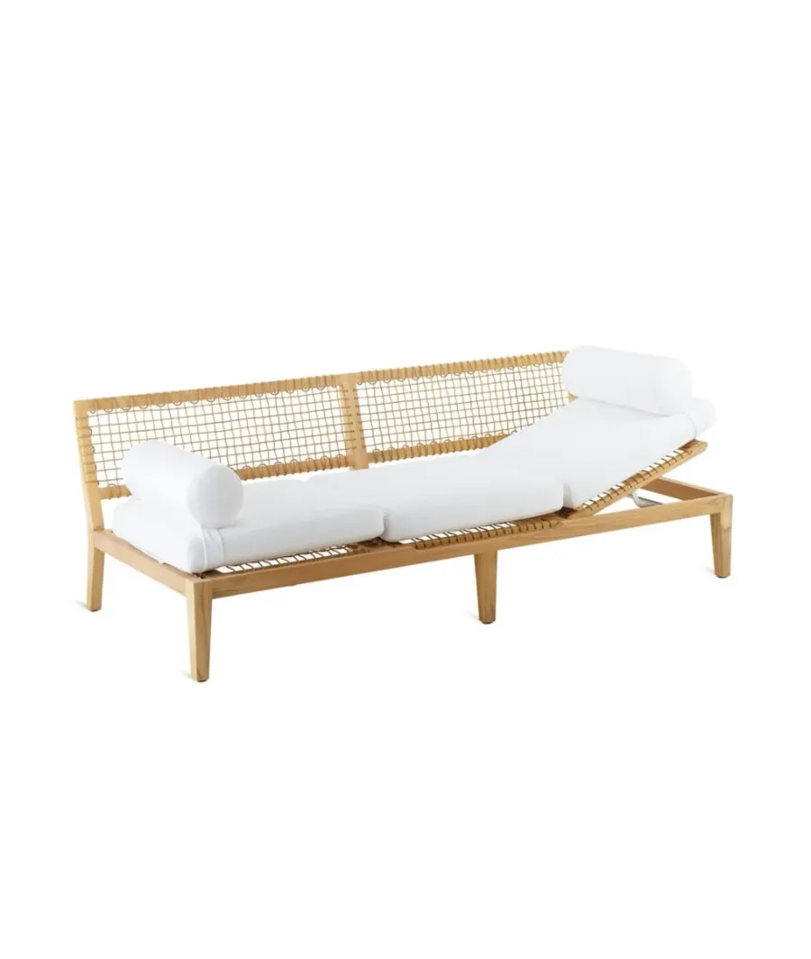 obrazek 1 Stylowa sofa Synthesis z regulowanym siedziskiem z drewna tekowego do ogrodu i na taras