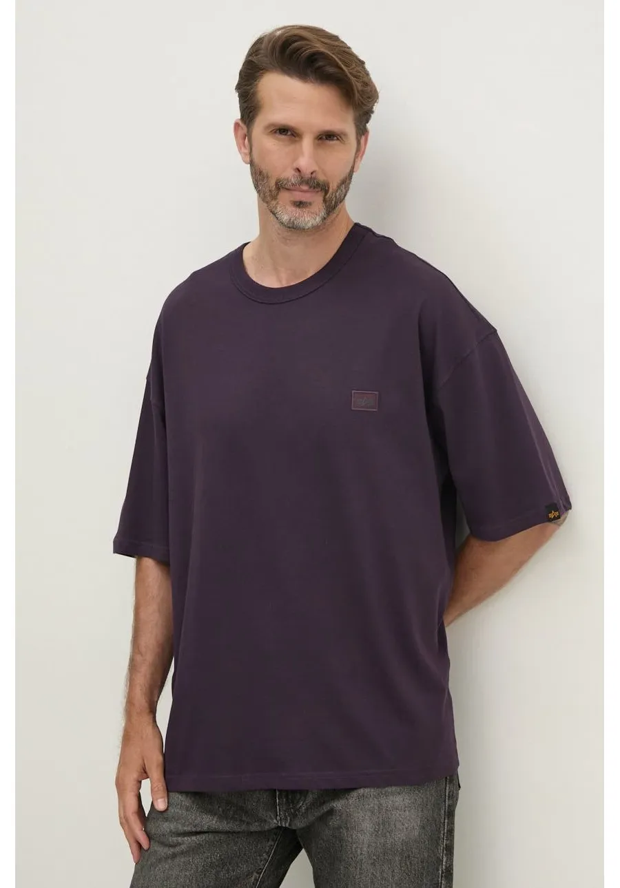 obrazek 1 Alpha Industries t-shirt bawełniany Essentials RL męski kolor fioletowy z aplikacją 146504