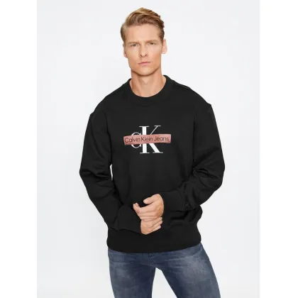 Zdjęcie Calvin Klein Jeans Bluza Monologo Stencil J30J324113 Czarny Relaxed Fit