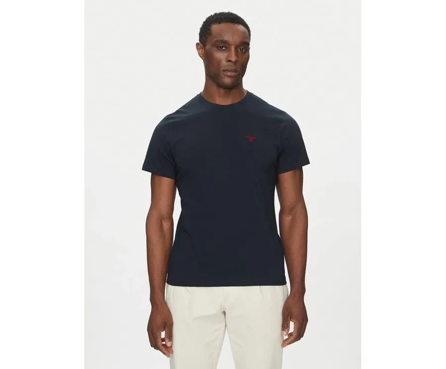 obrazek 1 Barbour T-Shirt Essential Sports MTS0331NY91 Granatowy Tailored Fit