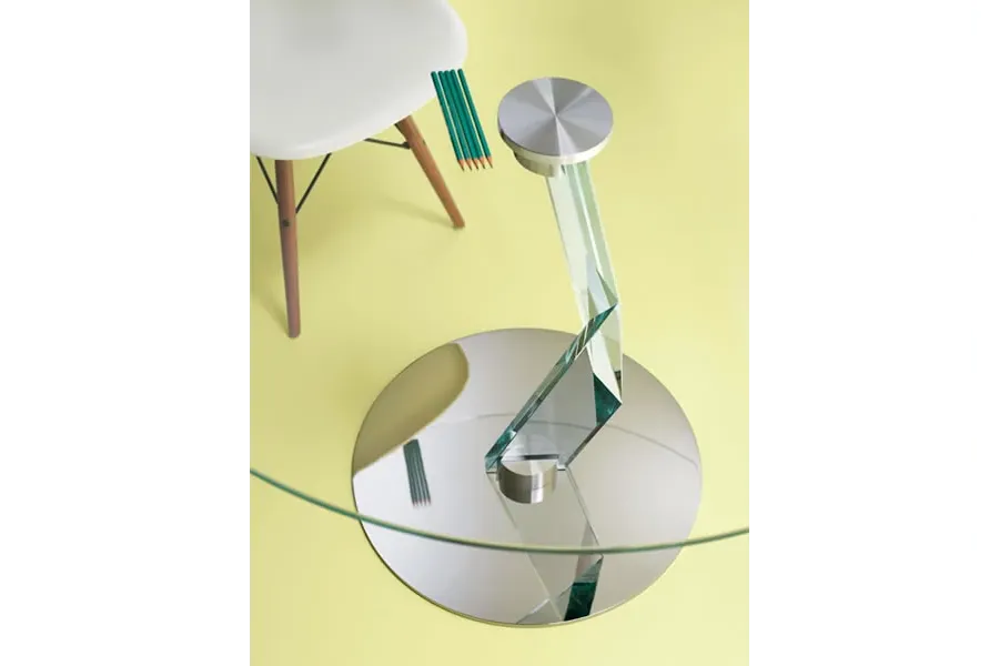 obrazek 4 Luksusowy okrągły szklany stół do salonu - Tonelli Design