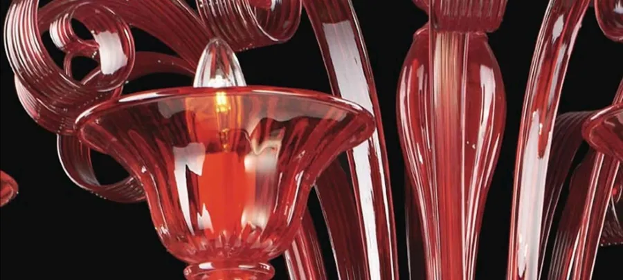 obrazek 4 Unikalny żyrandol ze szkła Murano z Włoch – Vetreria Artistica Rosa