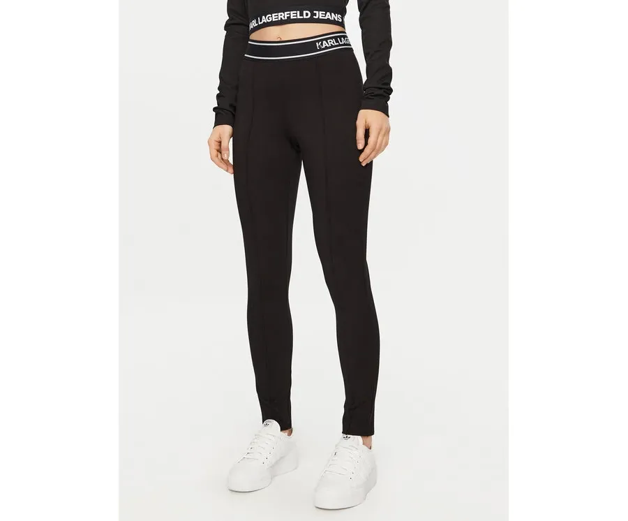 obrazek 1 KARL LAGERFELD Legginsy A1W10068 Czarny Slim Fit