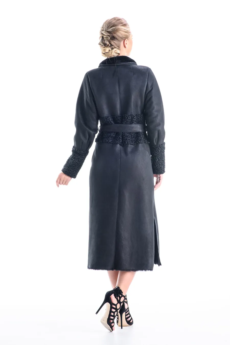 picture 3 Elegant long lambskin coat - A&A Vesa