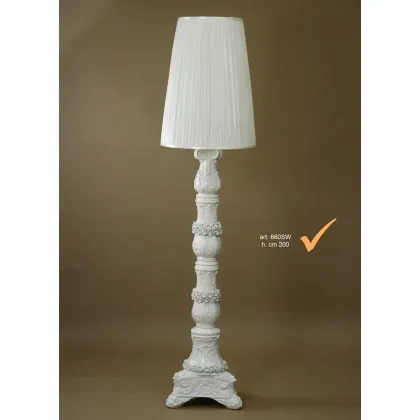 Zdjęcie Biała lampa z kryształkami