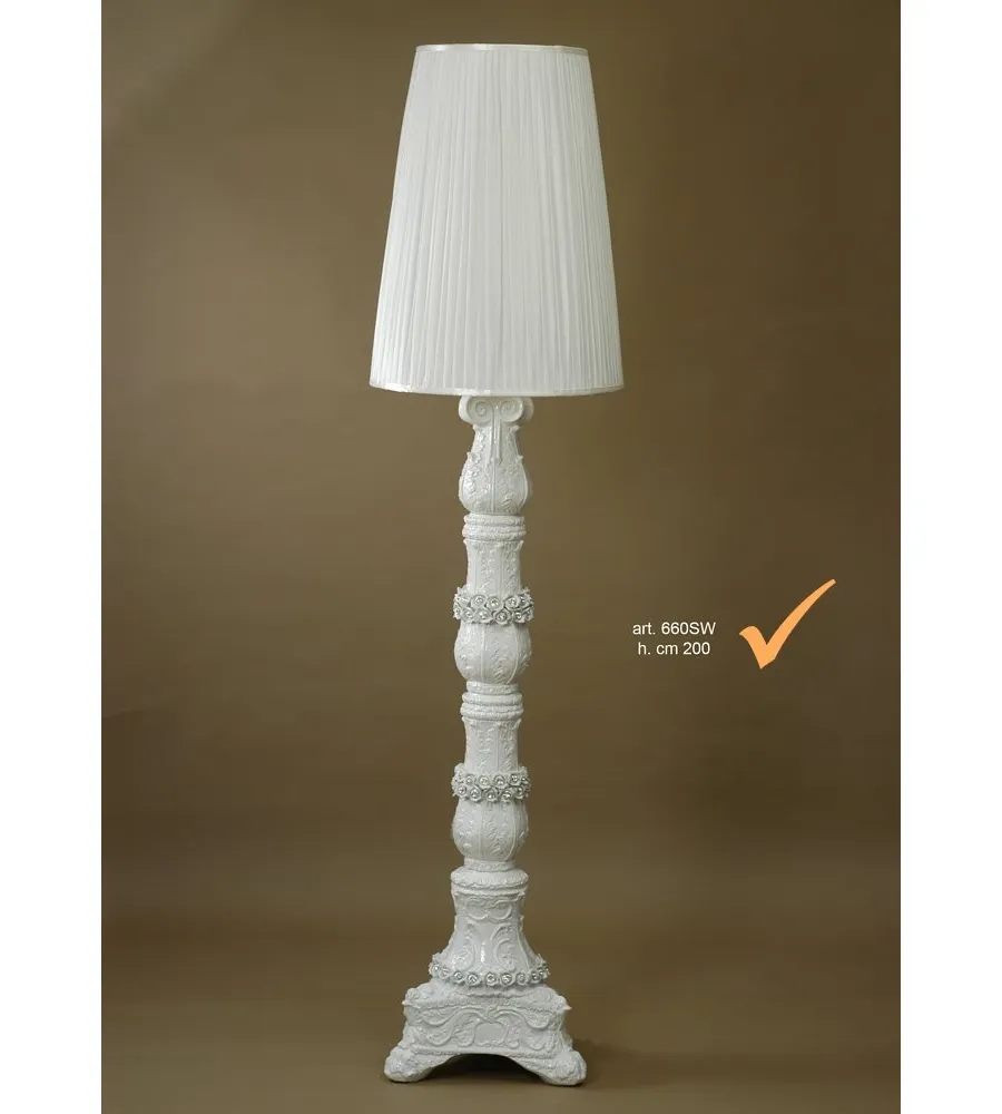 obrazek 1 Biała lampa z kryształkami