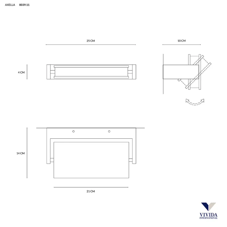 obrazek 2 Piaskowy kinkiet Axella - LED, 18w, 1170Lm, 3000K