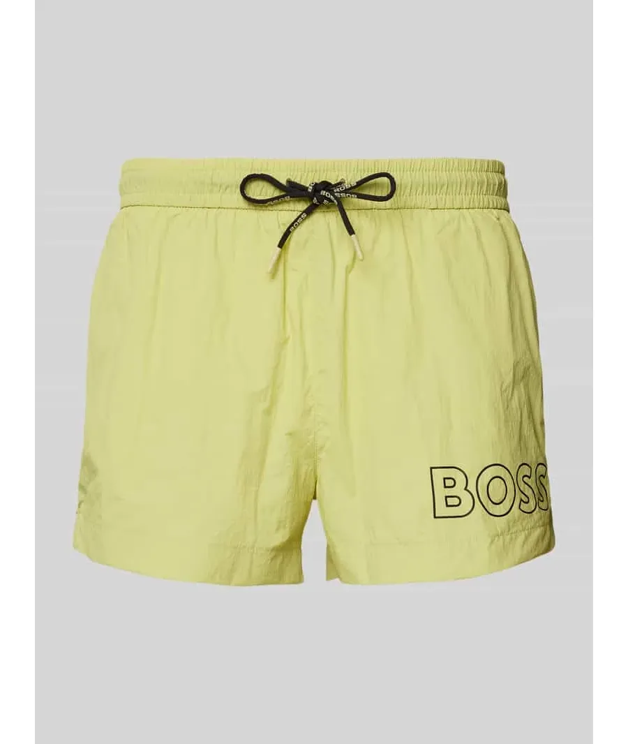 obrazek 1 Spodenki kąpielowe o kroju relaxed fit z nadrukiem z logo model ‘Mooneye’