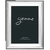 Picture Silver photo frame 9x13 cm with small square decorations