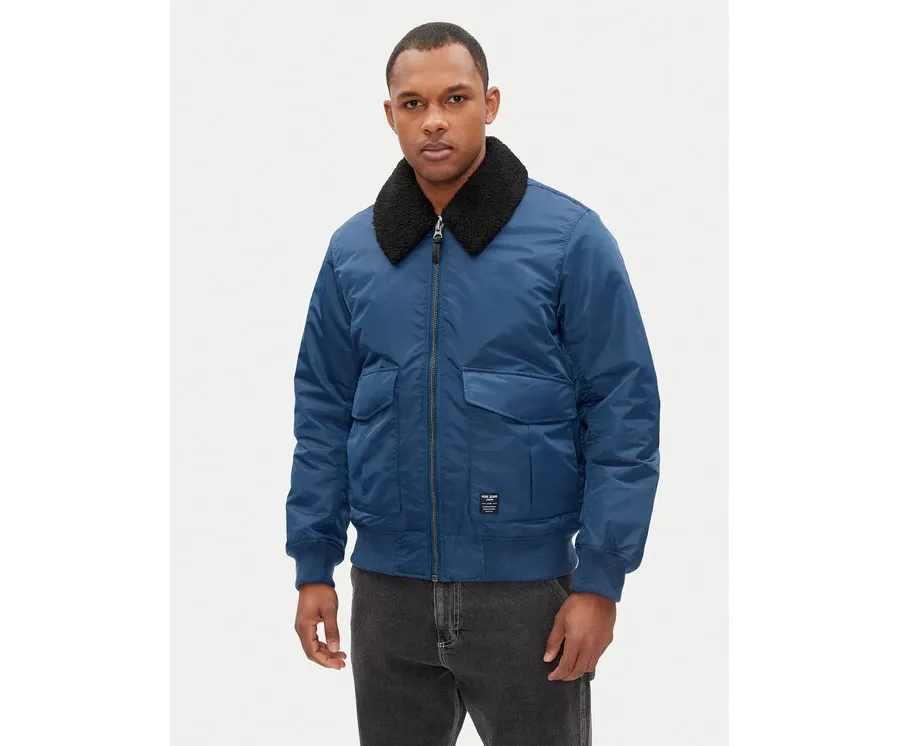 obrazek 1 Pepe Jeans Kurtka bomber Melvin PM403060 Niebieski Regular Fit