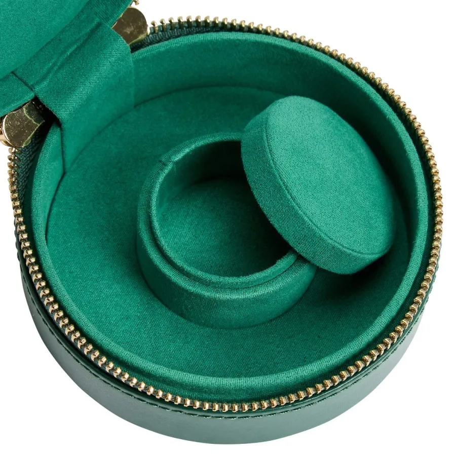 obrazek 5 Pudełko podróżne na biżuterię Sophia Round Forest Green
