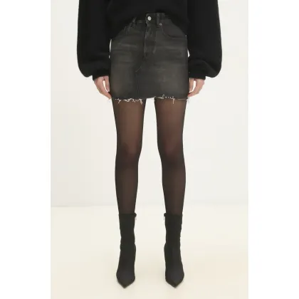 Zdjęcie MM6 Maison Margiela spódnica jeansowa kolor szary mini ołówkowa S62ME0011.S30848