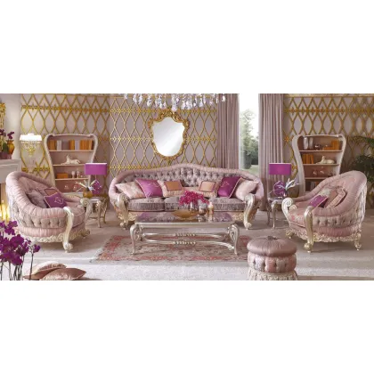 Zdjęcie Luksusowe włoskie bogato zdobione lustro - Morello Gianpaolo